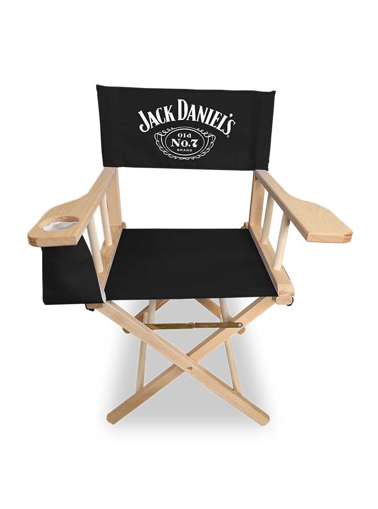 Krzesło reżyserskie z drinkiem drukowane