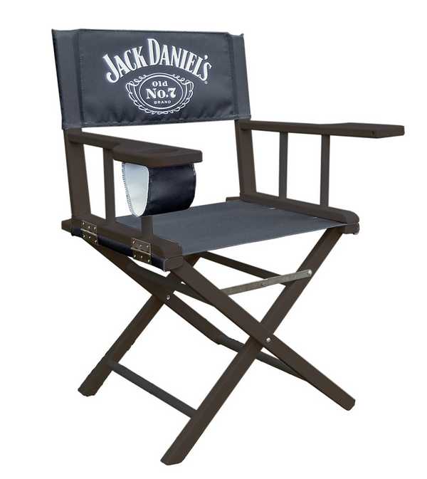 krzesło rezyserskie z miejscem na napoj